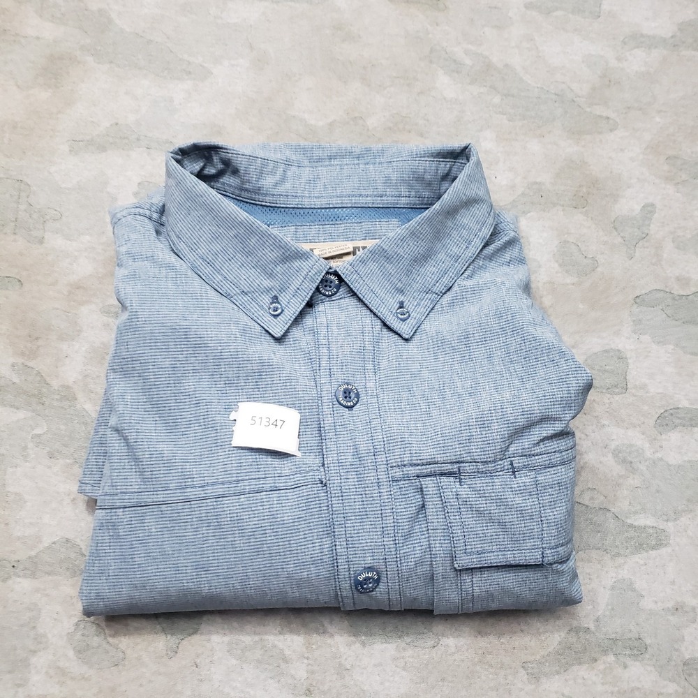 Duluth Trading Co Shirt Mens XL Blue Pockets Long Sleeve Button-Up - Picture 9 of 9